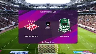 PES 2020 | Spartak Moscow vs Krasnodar - Russian Premier Liga | 09/03/2020 | 1080p 60FPS