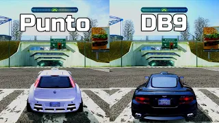 NFS Most Wanted: Fiat Punto vs Aston Martin DB9 - Drag Race