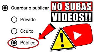 ❌ NO PUBLIQUES un VÍDEO en YOUTUBE ASÍ!! ⚠️ ERROR al SUBIR VÍDEO a YOUTUBE ⛔ CRECER en YOUTUBE 2024