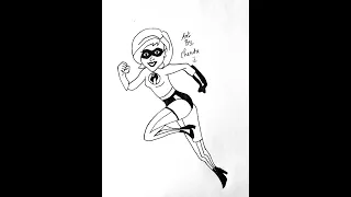 Draw with me Elastigirl from The Incredibles