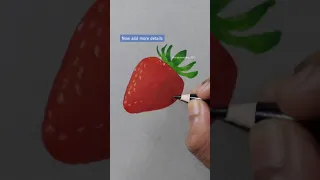 How to draw strawberry drawing easy tutorial #shorts