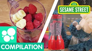 Sesame Street: Fruit Snacks for Kids  | Cookie Monster's Foodie Truck Compilation