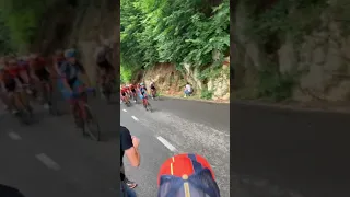 Tadej Pogacars attack Primoz Roglic following