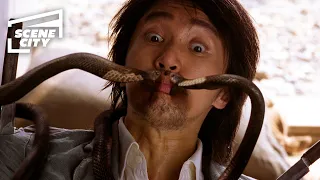 Kung Fu Hustle: Throwing Knives and Snake Bites Scene