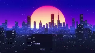 Amazing synth city Screensaver 10 Hours Full HD relax and sleep cyber city visual graphics