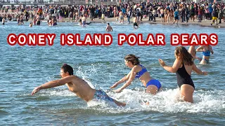 Coney Island Polar Bear plunge in the Atlantic, 2024