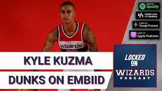 Washington Wizards blow out the Sixers. Kyle Kuzma dunks on Joel Embiid. Deni playing time down