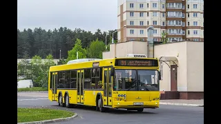 Автобус МАЗ-107.485 гос. № АС 4160-7 маршрут №974э в Минске (ПОЕЗДКА)