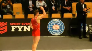 RUS Sergey Chulin Final pass 17 18 Mens Tumbling 2015 World Age Group Competition Denmark 1st place