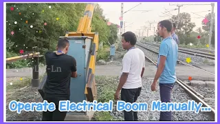 In Failure operate Electrical Boom Manually || #LevelcrossingGate #pointsman #indianrailways #viral