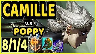 CAMILLE vs POPPY - 8/1/4 KDA TOP GAMEPLAY - EUW Ranked DIAMOND