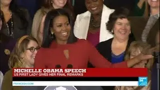 US - First lady Michelle Obama gives her final speech