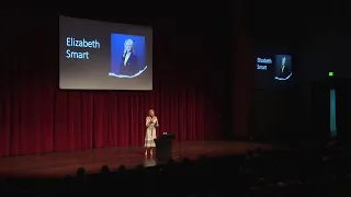 Elizabeth Smart speaks at a local event fighting against human trafficking