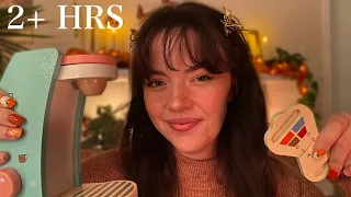 ASMR 2 HOURS Wooden Makeup Roleplay Compilation💄😴 (pampering, wooden sounds, wooden toys)