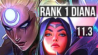 DIANA vs IRELIA (MID) | Rank 1 Diana, 400+ games, Godlike, 12/3/4, Rank 21 | EUW Challenger | v11.3