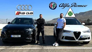 უტდ - Audi RS Q8 - თოვლის ლომხვი! vs Alfa Romeo Stelvio Quadrifoglio!