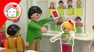 Playmobil Familie Hauser - Rote Karte für Lena - Schulgeschichte für Kinder