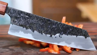 Kisuke Aogami No.2 Tsuchime/Kurouchi Warikomi Bunka vs Red Pepper