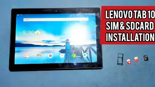 Lenovo Tab 10 ; how to install sim card and SD card in Lenovo tb-x304