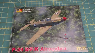 RS Models 1:72 P-39 D/F/K Aircobra In Box Review.