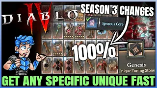 Diablo 4 - Do THIS Now - Get ANY Unique Gear FAST & EASY Post Patch - New Season 3 Boss Farm Guide!