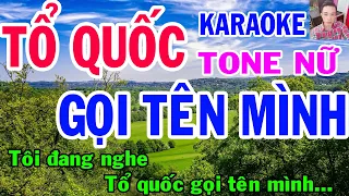Karaoke  Tổ Quốc Gọi Tên Mình  Tone Nữ  Nhạc Sống  gia huy karaoke