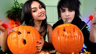 *Attempting* to Carve Halloween Pumpkins