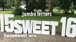 how to make 3D jumbo letters for events and parties