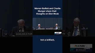 Warren Buffett and Charlie Munger share their thoughts on Elon Musk #Shorts