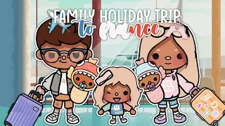 Family Holiday Trip To FRANCE 🇫🇷🥖  | *with voice* | Toca Boca Family Roleplay
