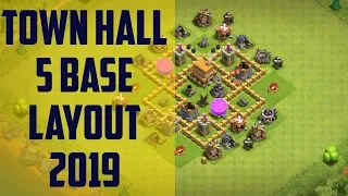 NEW BEST TH5 HYBRID/TROPHY Base 2019! Town Hall 5 Hybrid Base Design - Clash of Clan