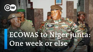 West African states give Niger coup leaders ultimatum | DW News