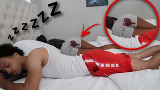 "PERIOD BLOOD PRANK" ON MY BOYFRIEND😂 *EMOTIONAL*!