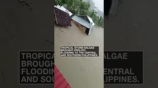 Home washed away in the Philippines by Tropical Storm Nalgae’s flooding