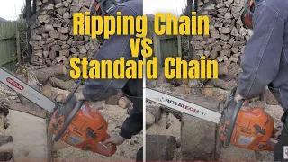 Ripping Chain vs Standard Chain for Fire Wood Production