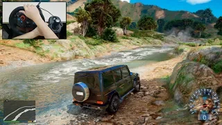 Mercedes-Benz G65 AMG OFF-ROAD - GTA 5 Gameplay - Realistic Driving with Logitech G29