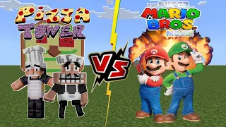 Pizza Tower VS Super Mario Movie [Minecraft PE]