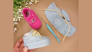 Sapatinho de crochê fácil e rápido de fazer/Quick and easy crochet shoes to make
