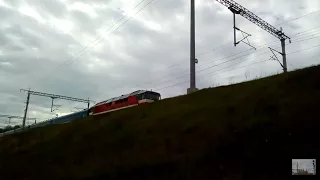 Тепловоз ТЭП70-0313 с поездом №647 Гомель - Минск