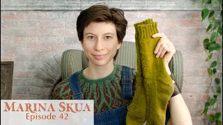 Marina Skua Ep 42 – Wool socks old and new, knitting with British worsted yarns, misty autumn walks