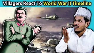 Villagers React To World war 2 Timeline With Real Videos ! Tribal People React World war II Timeline