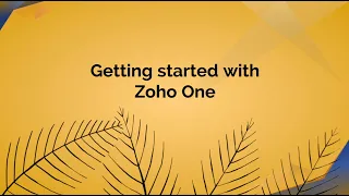 Getting Started with Zoho One