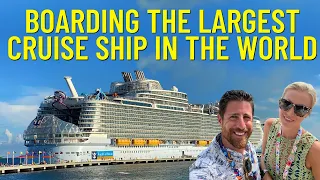 Boarding The LARGEST Cruise Ship in the WORLD - Wonder of the Seas! Royal Caribbean Day 1