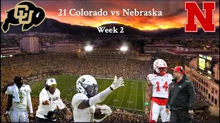 2023 CFB Nebraska at 21 Colorado Week 2 Simulation (NCAA 14 2023 Rosters)