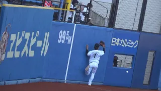 ロッテ澤村　復活登板もランニングホームランを浴びる　打者石井　千葉ロッテ　日本ハム　オープン戦　2023年3月8日　ZOZOマリンスタジアム