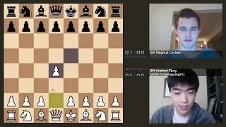 Magnus Carlsen vs Andrew Tang Play Bullet Chess