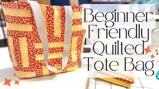 Quilted Tote Bag Tutorial| Beginner Friendly Quilting Project| DIY Tote Bag| Quilting