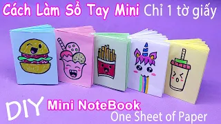 Cách làm sổ tay Mini chỉ 1 Tờ giấy – Cách Mới | DIY MINI NOTEBOOKS ONE SHEET OF PAPER | Liam Channel