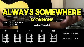 Always Somewhere - Scorpions | Easy Guitar Chords Tutorial For Beginners (CHORDS & LYRICS)