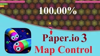Paper.io 3 Map Control: 100.00% [Slither.io]